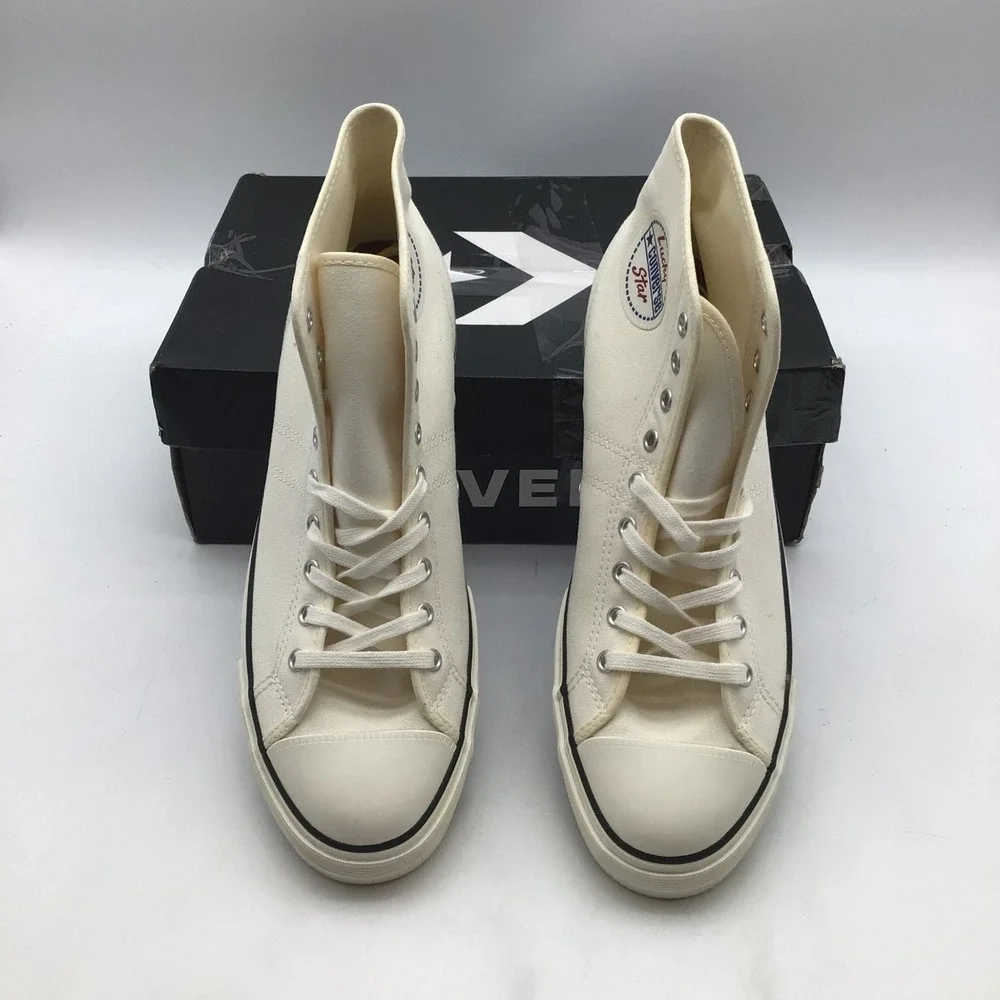 Converse Lucky Star High Top Egret Black Mens Size 9 Sneaker 163158C NEW - Picture 3 of 6